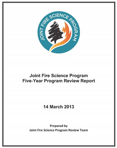 Image of the JFSP Report Cover