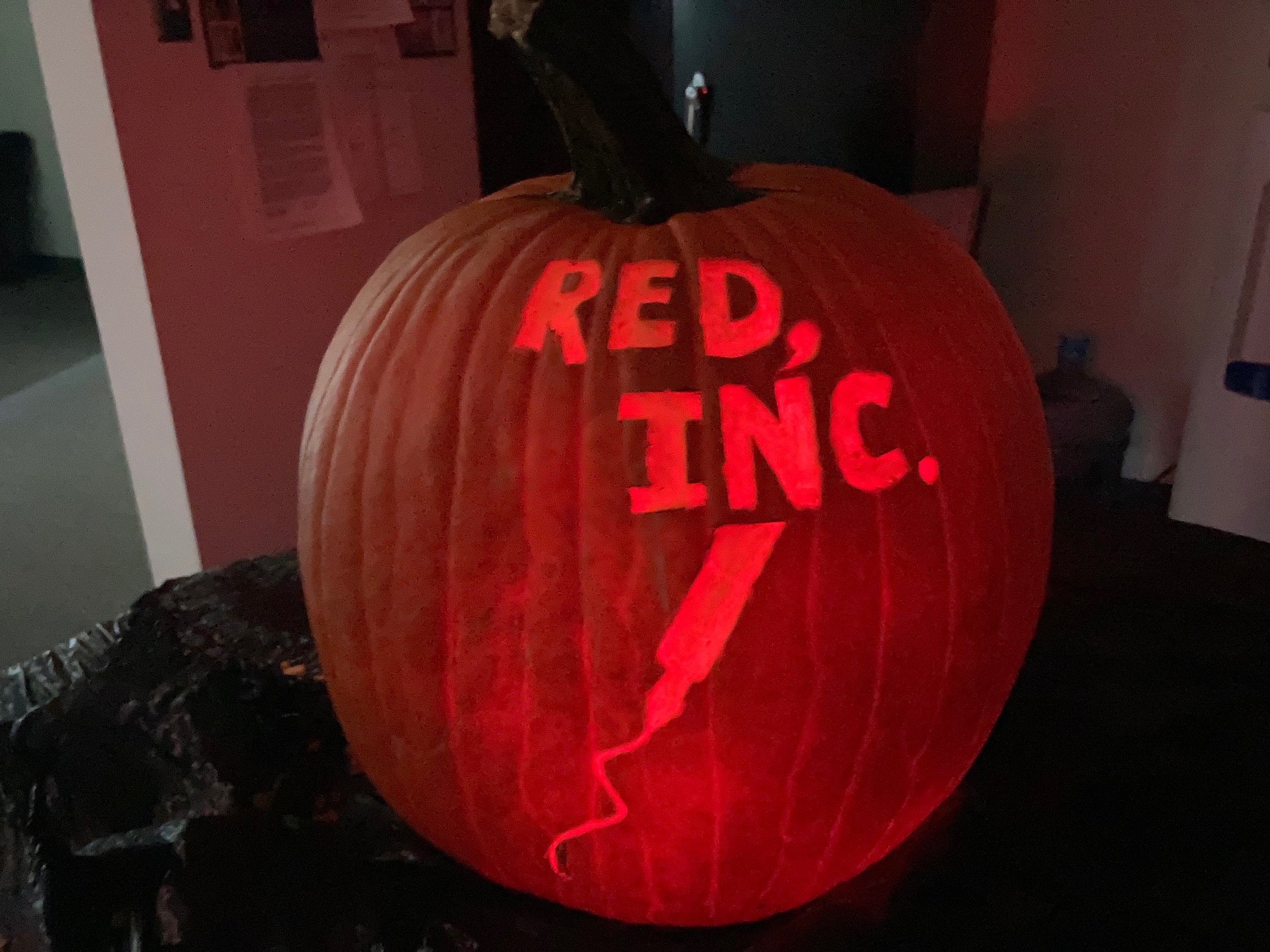 RED, Inc. Carved Pumpkin